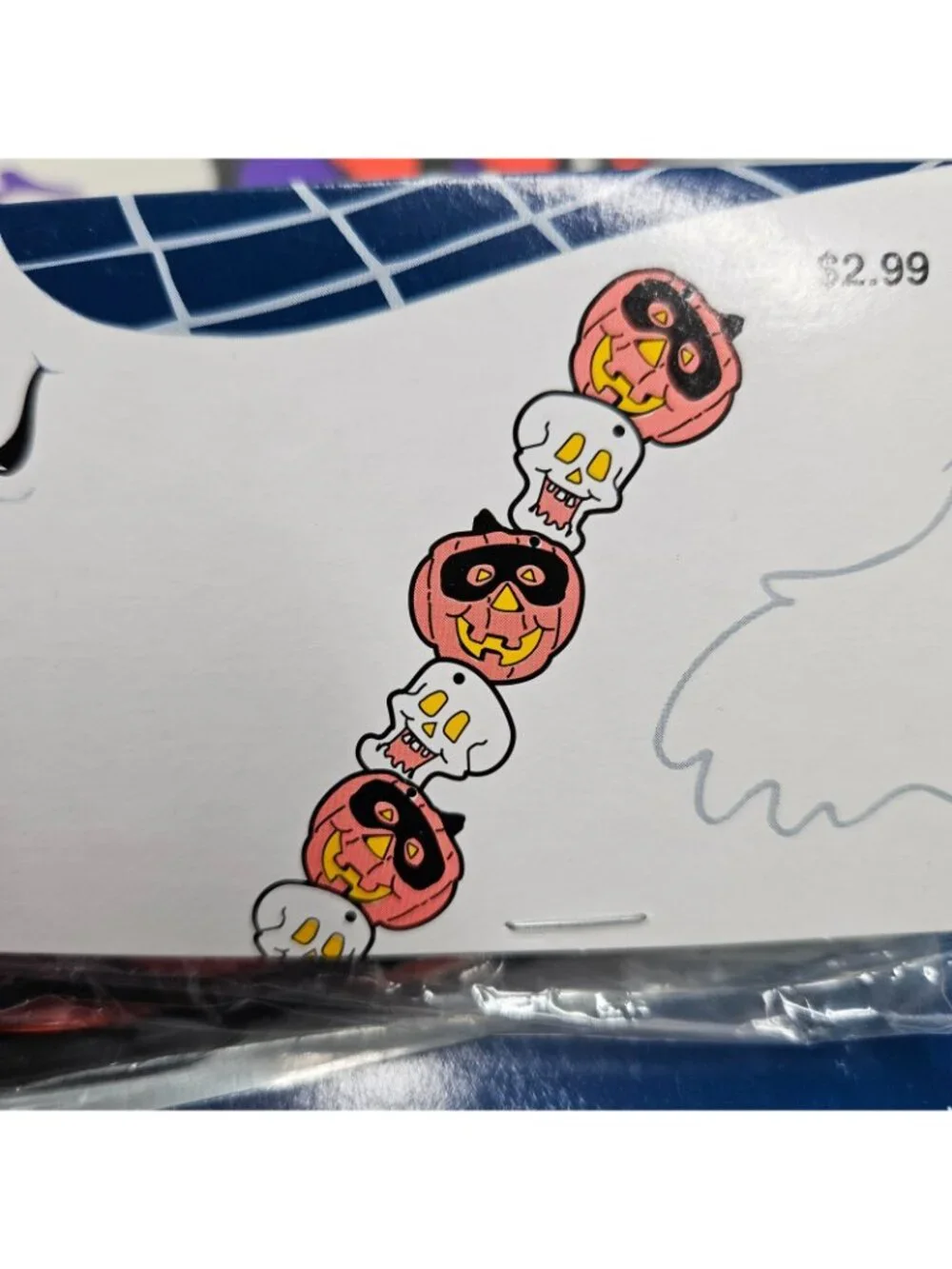 American Greetings Halloween Garland Set of 2 Jack-O-Lantern & Skulls 4 ft Each